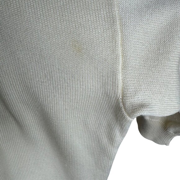 Michael Kors Womens Open Front Cardigan Sweater‎ Medium Ivory Cotton & Rayon - Picture 8 of 11